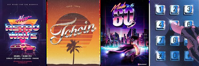 Synthwave design style reference