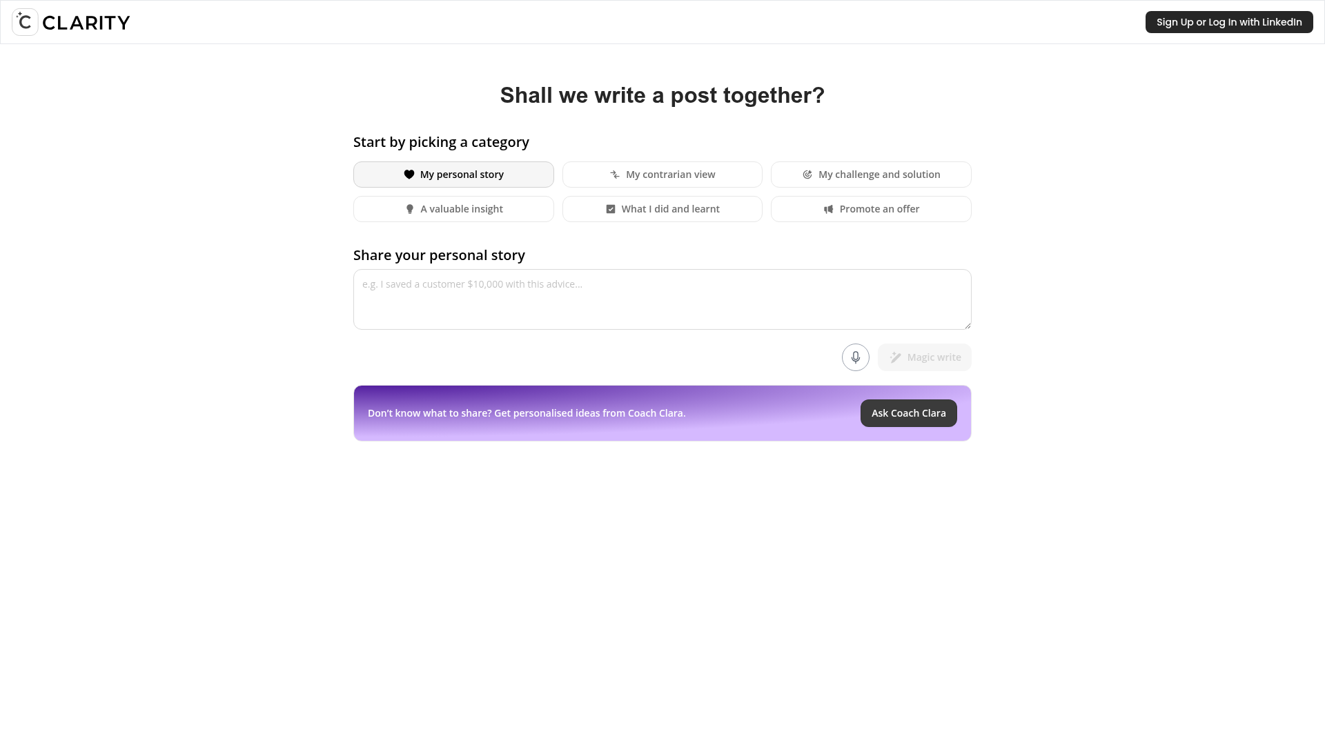 Screenshot of Cclarity