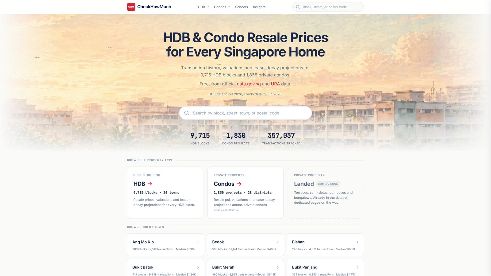 Screenshot of CheckHowMuch.sg